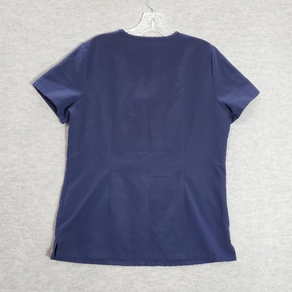 FIGS Women Scrub Top Small Blue V Neck Logo Technical Collection Pockets - Picture 6 of 9